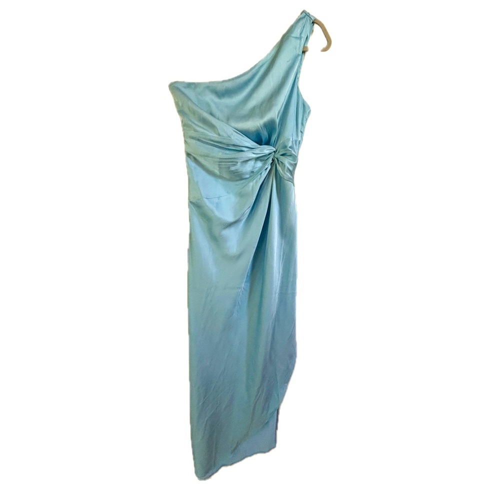 Abercrombie & Fitch sky blue asymmetrical prom and homecoming dress